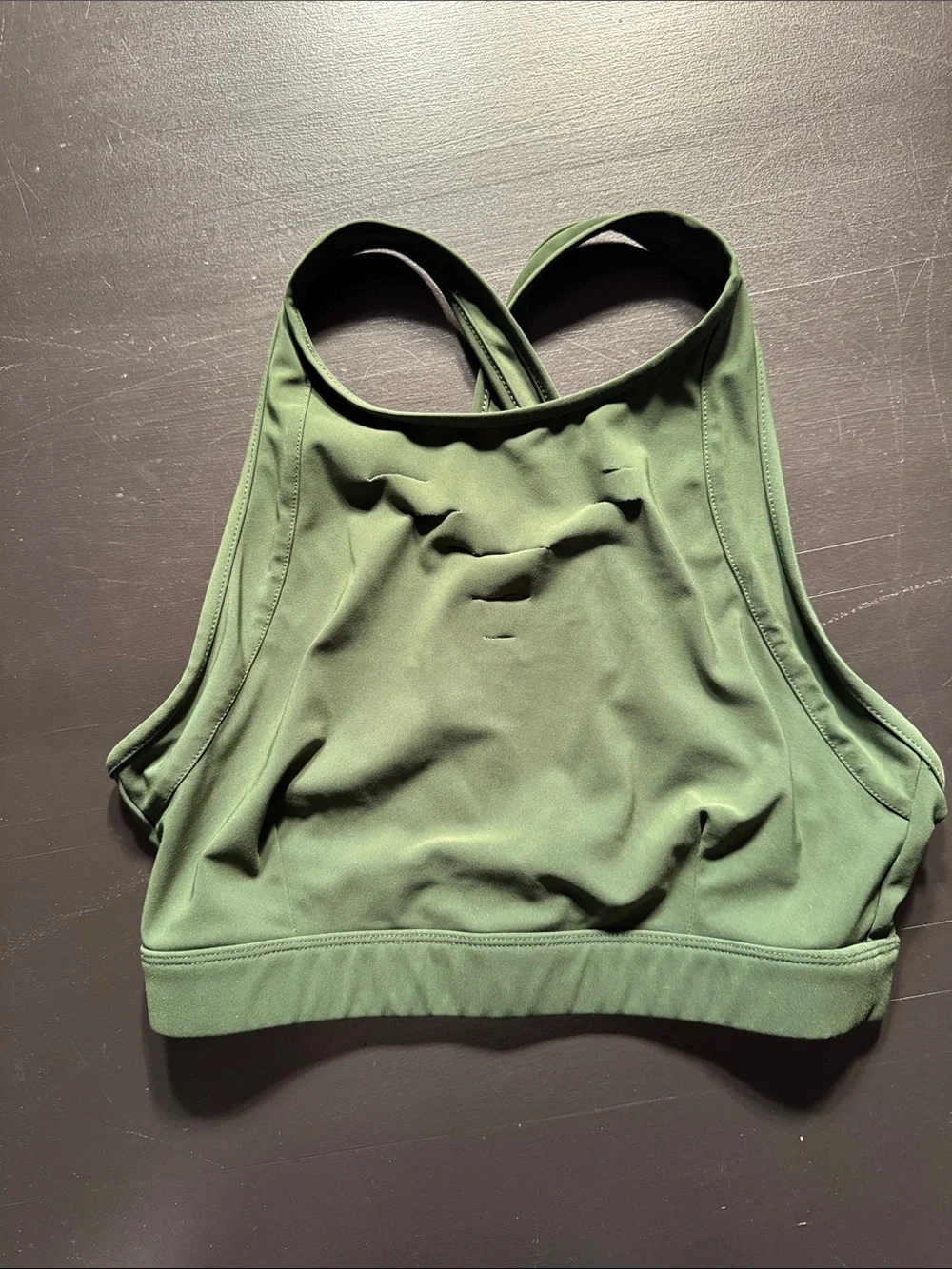 ALO Yoga Green Crisscross Back Sports Bra